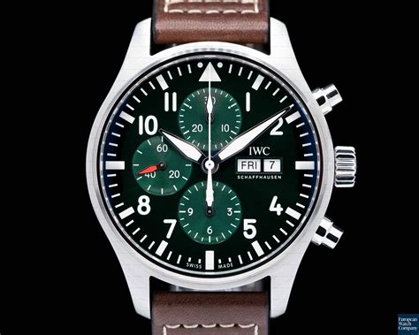 iwc pilot chronograph green|iwc pilot chronograph manual.